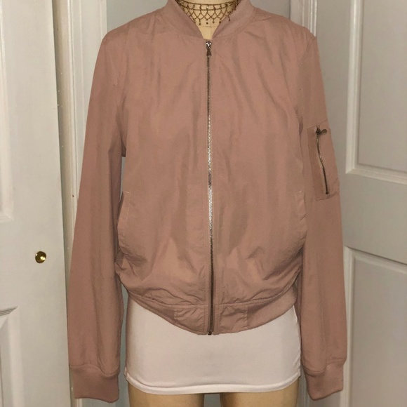 Zara Jackets & Blazers - Zara Nude Bomber Jacket